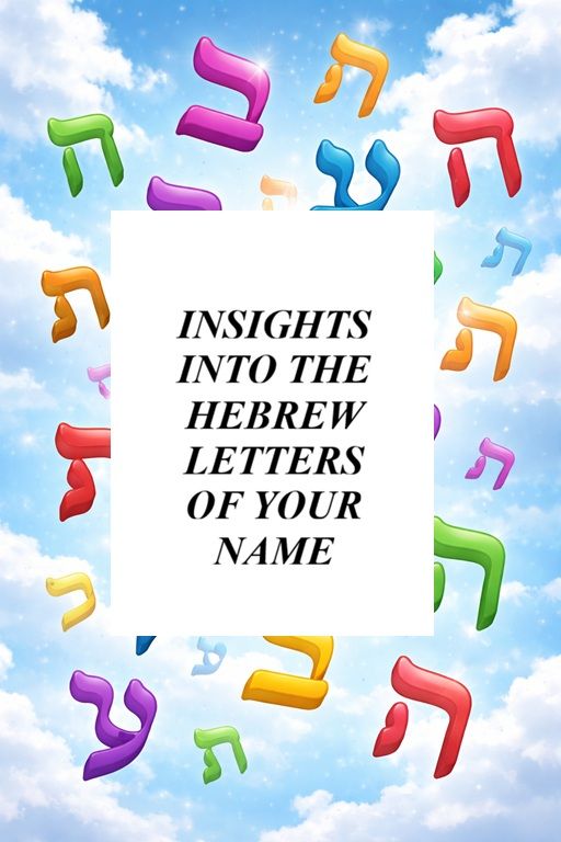 EXPLORING THE HEBREW LETTERS OF YOUR NAME