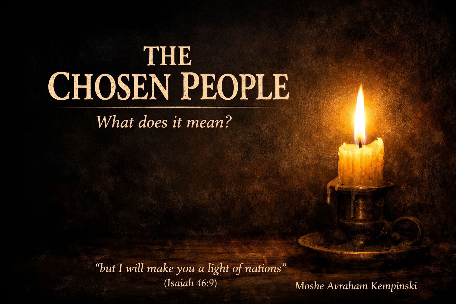 THE CONCEPT OF A CHOSEN PEOPLE?