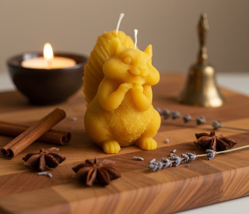 Świeca z wosku pszczelego WIEWIÓRKA