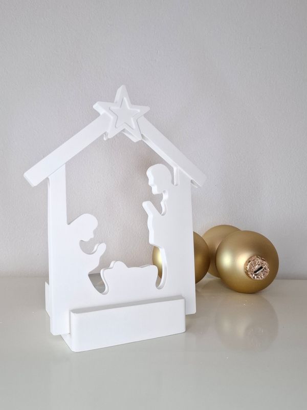 Theelichthouder - kerststal