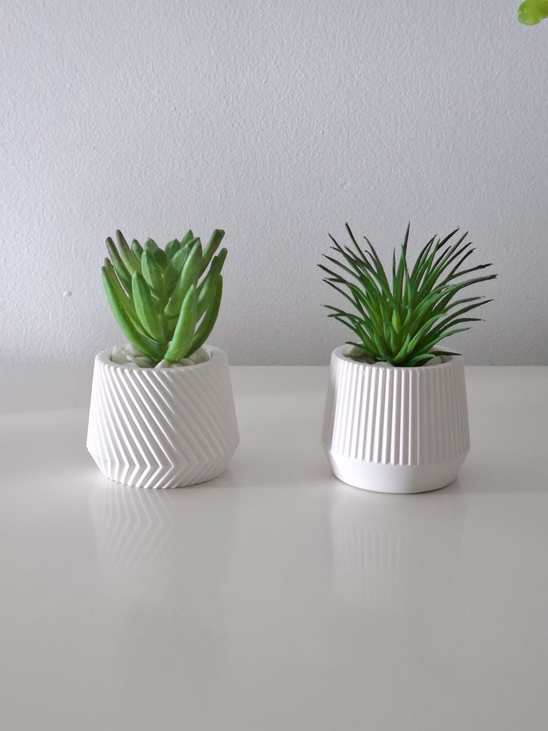 Mini kunstplantje - wit