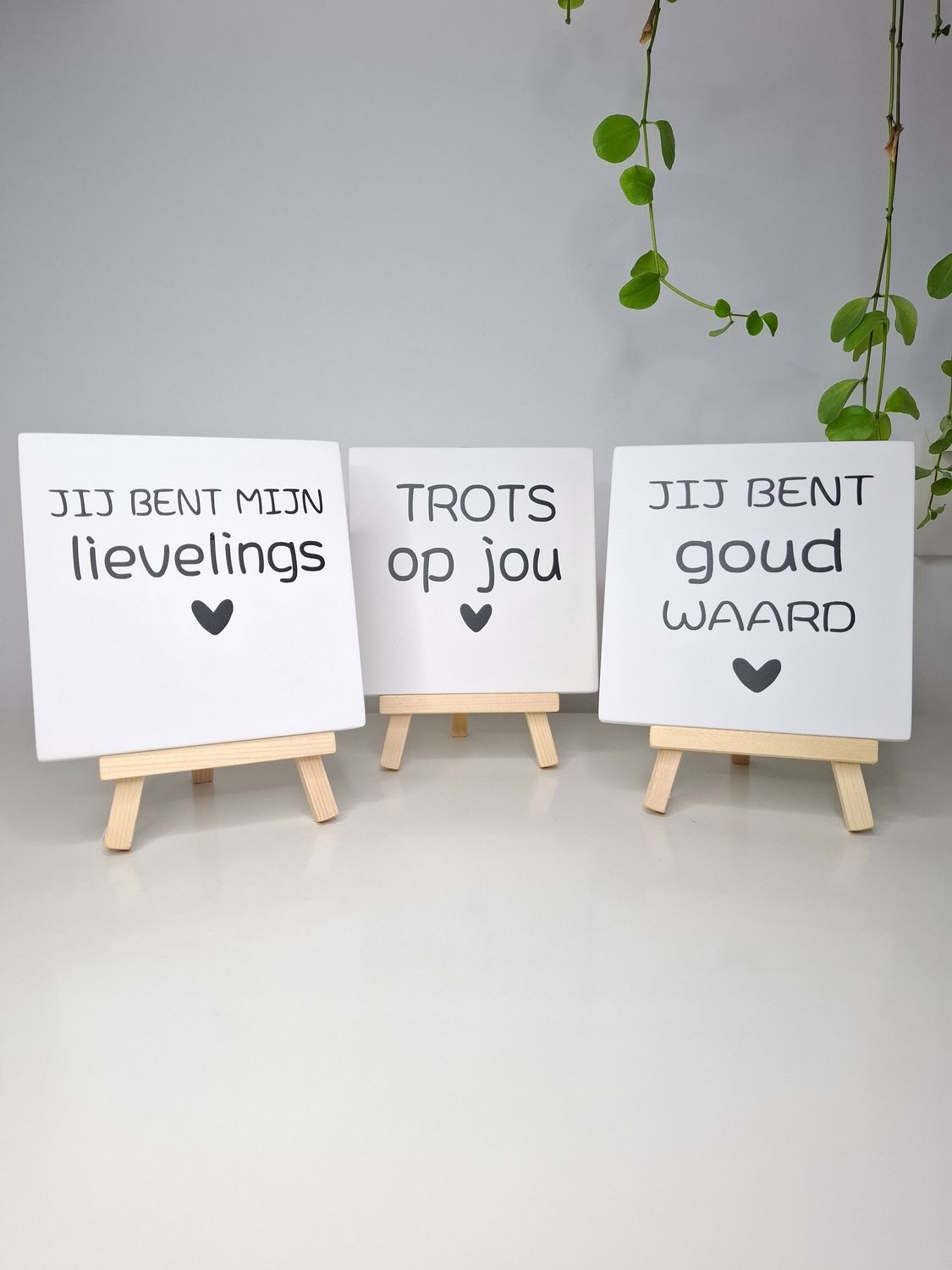 Tegel met tekst
