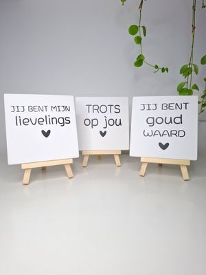 Tegel met tekst