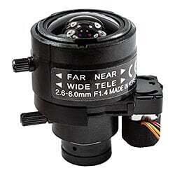 2.6mm-6mm Varifocal M-14 Mount Lens