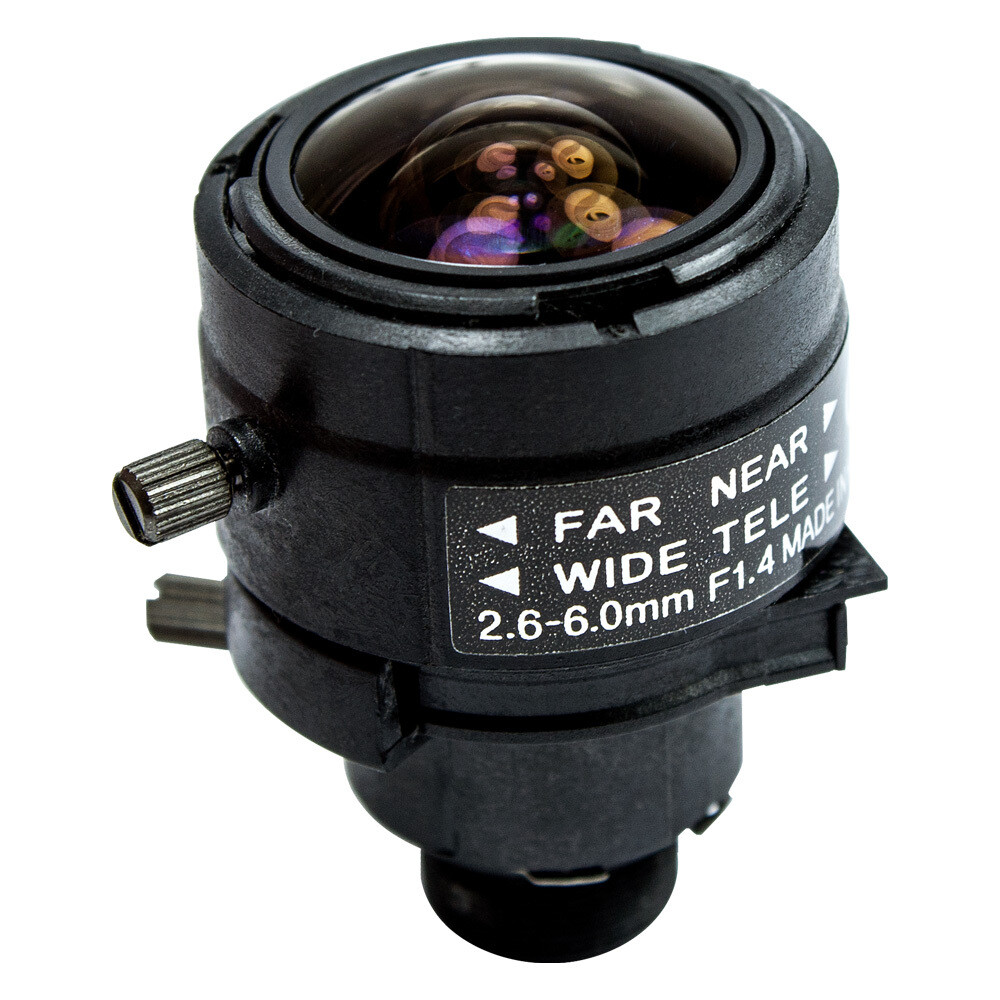 2.6mm-6mm Varifocal M-12 Mount Lens