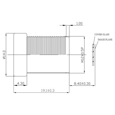 6.0mm 5MP Fixed Focal M-12 Lens