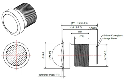 3.5mm 8MP M-12 Lens