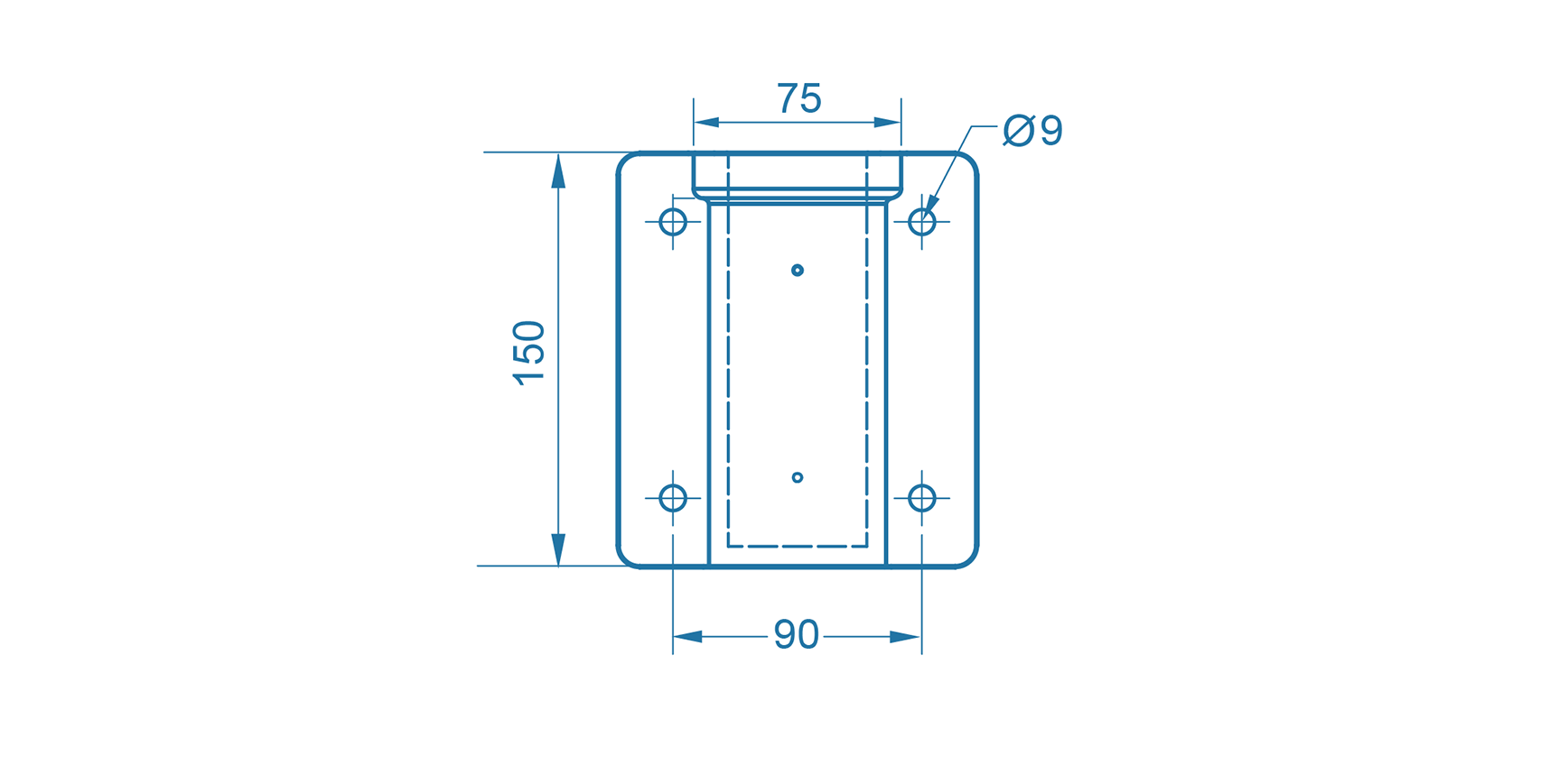 Stanchion Wall Mount FRP Handrails