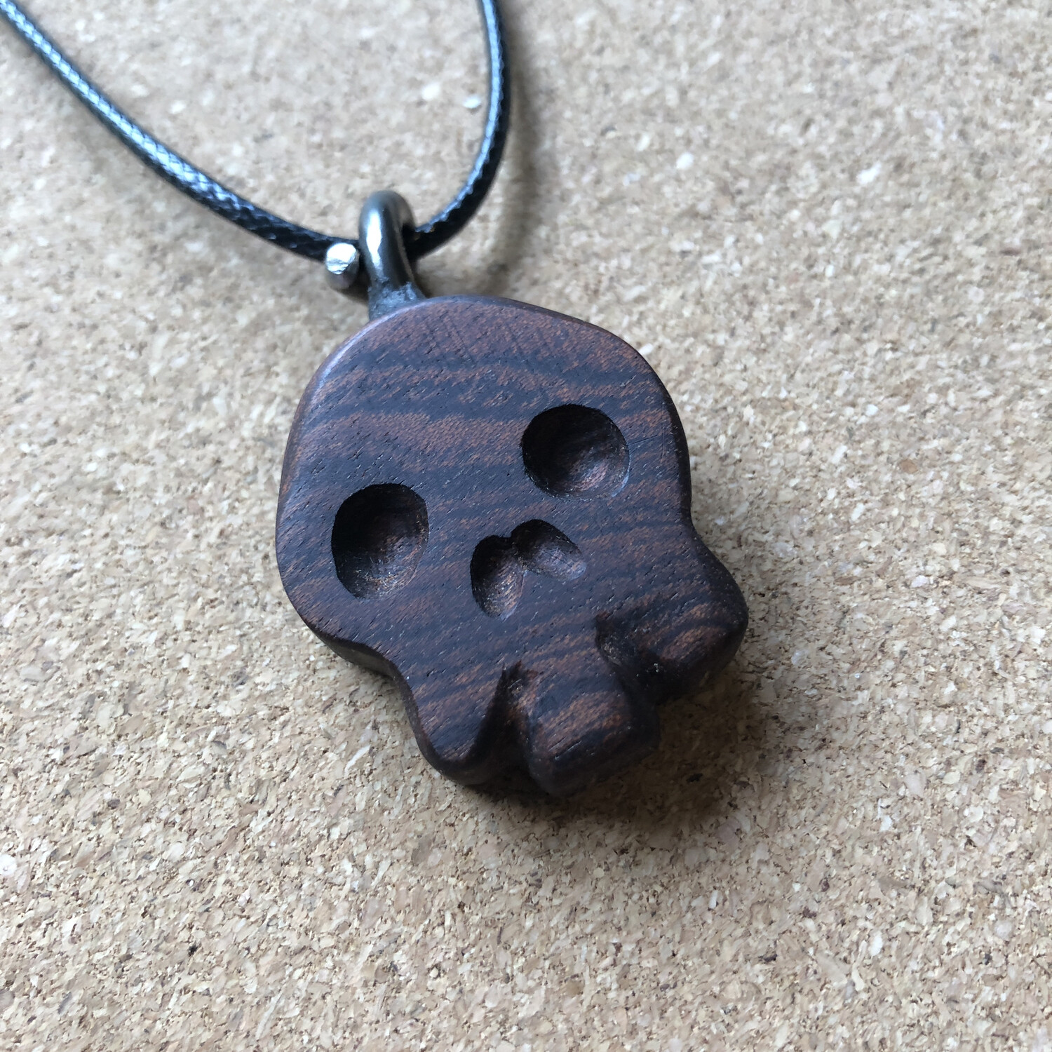 Mahogany Skull Pendant