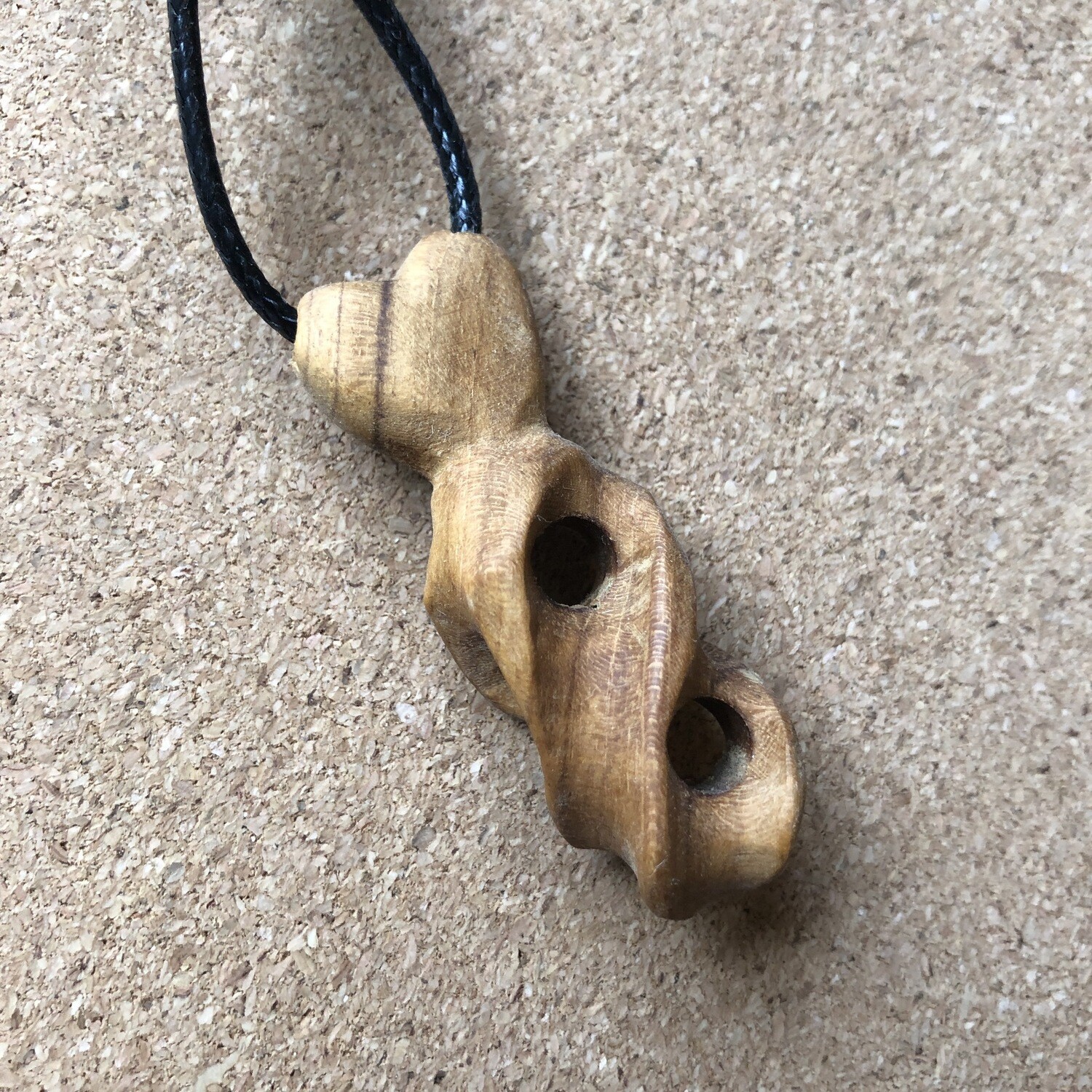 Hand Carved Oak Pendant