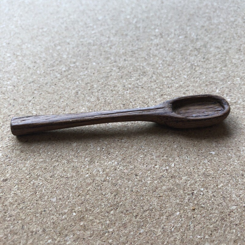 Hand Carved Tiny Half Tea Spoon Sugar Spoon