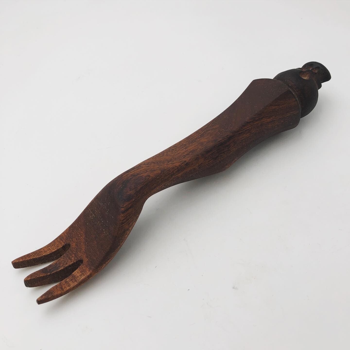 Hand Carved Wooden Serving Fork 