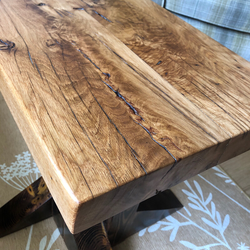 Solid Oak Top Coffee Table