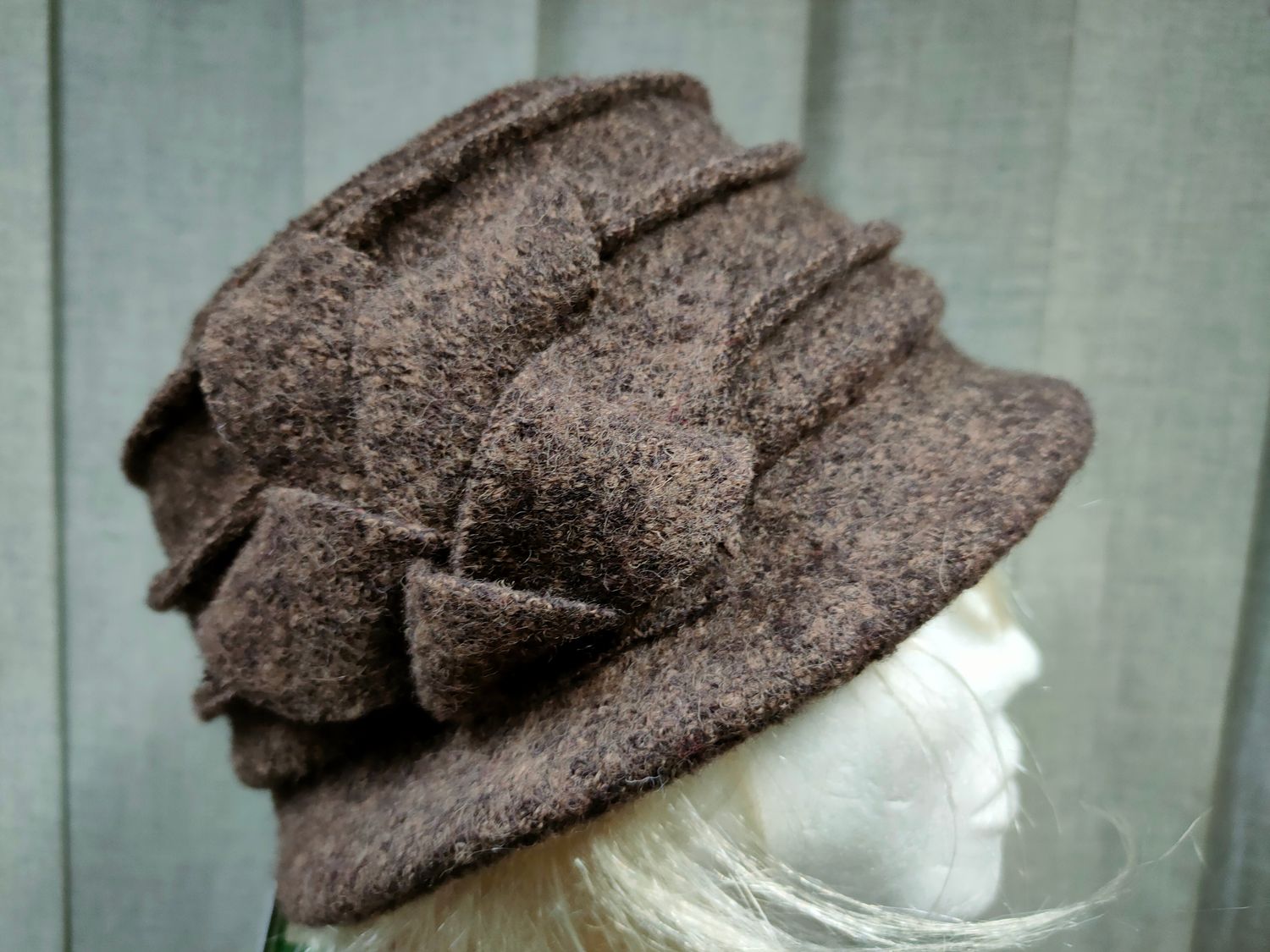 Kapelusz damski 9072 brąz melanż