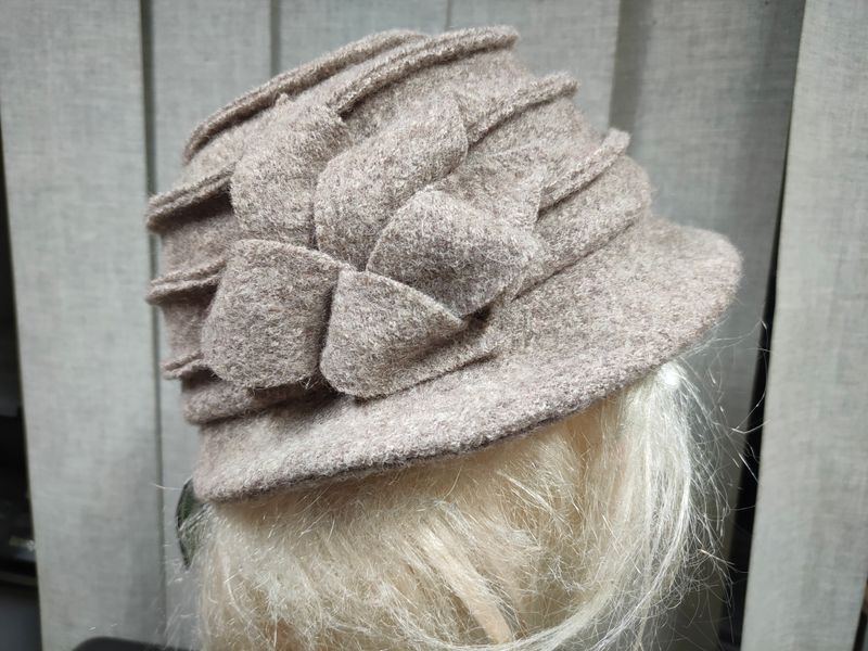 Kapelusz damski 9072 popiel melanż