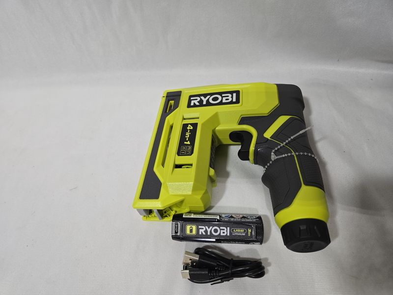 USB Lithium Cordless Craft 4-in-1 Stapler/Nailer Kit with 3.0 Ah Battery and Charging Cable