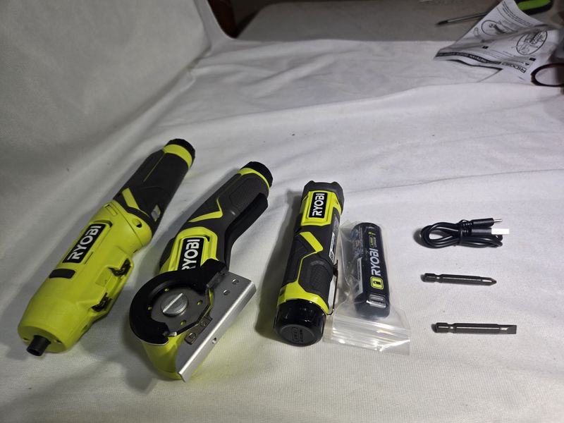 USB Lithium 3-Tool Combo Kit with Flashlight, Screwdriver, Power Cutter, (1) 2 Ah Batteries, and Charging Cord