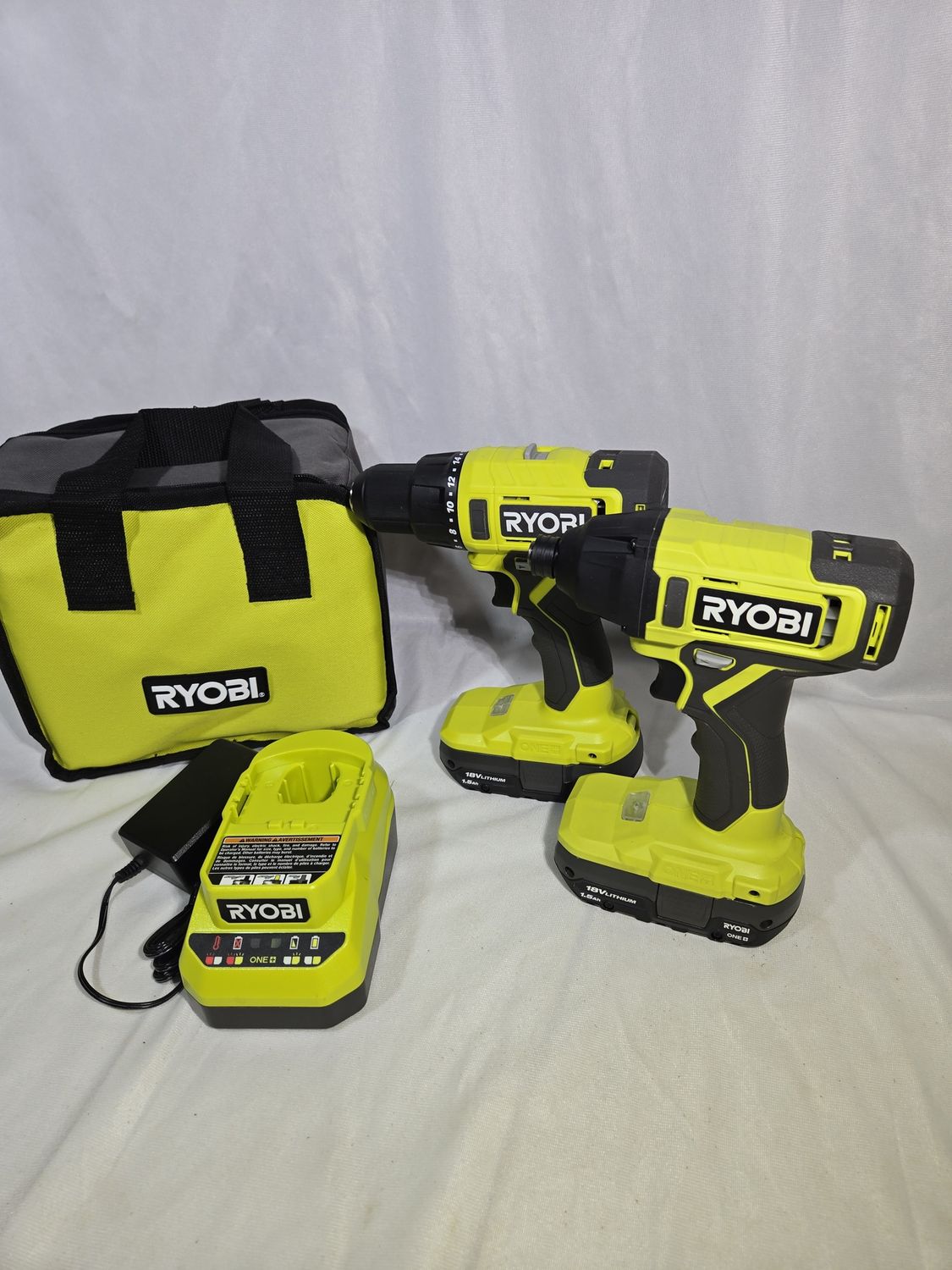 ONE+ 18V Cordless 2-Tool Combo Kit with Drill/Driver, Impact Driver, (2) 1.5 Ah Batteries, and Charger