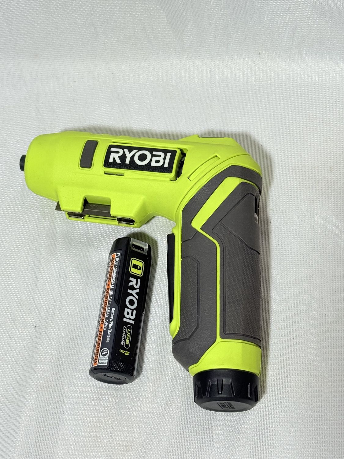 USB Lithium Screwdriver Kit with 2.0 Ah USB Lithium Battery and Charging Cable
