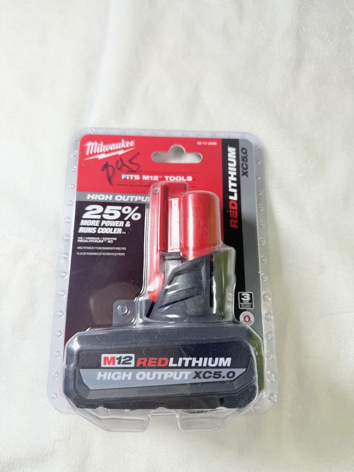 M12 12-Volt Lithium-Ion XC High Output 5.0 Ah Battery Pack