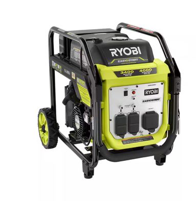 4000-Watt Recoil Start Gasoline Powered Digital Inverter Generator with CO Detect Shutdown Sensor