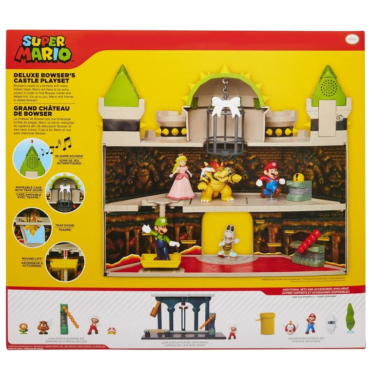 Nintendo Super Mario Deluxe Bowsers Castle 2.5 inch Action Figure Playset