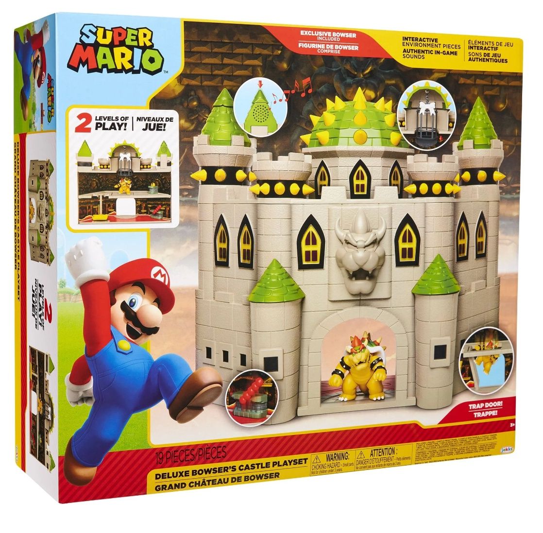 Nintendo Super Mario Deluxe Bowsers Castle 2.5 inch Action Figure Playset