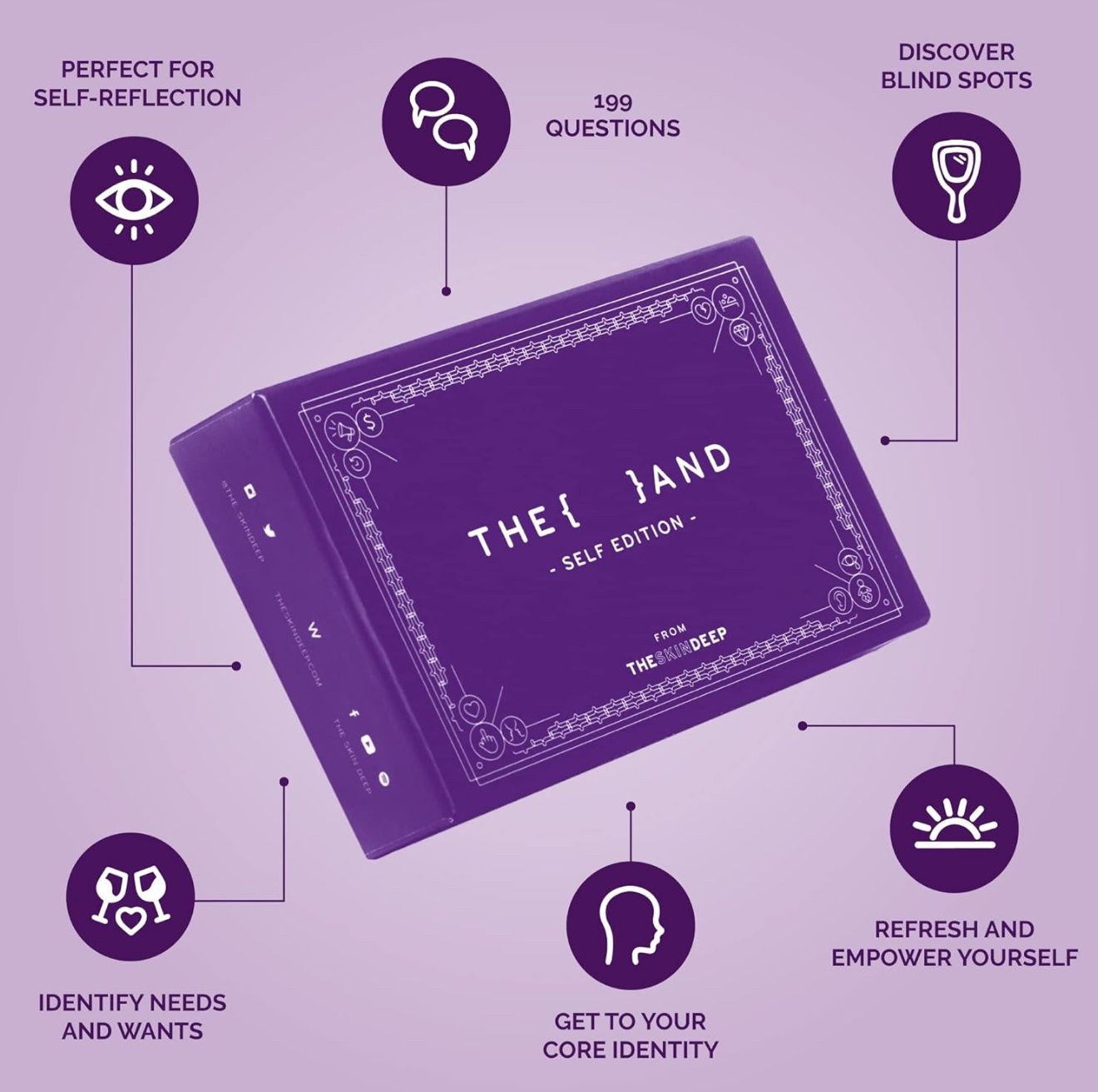 199 Self Reflection Cards to Improve Introspection - Personal Care Question Card Deck to Prompt Mindfulness &amp; Meditation