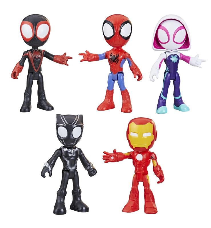 Marvel Spidey and His Amazing Friends, Hero Collection Pack, 5 Action Figures, Stocking Stuffers for Kids
