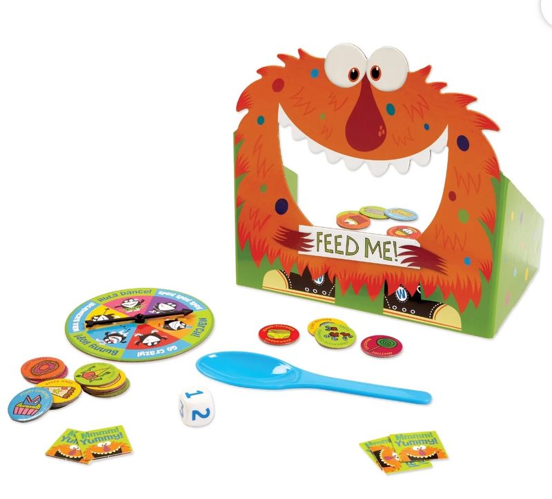 Peaceable Kingdom Feed The Woozle Cooperative Game for 2 to 5 Kids Ages 3 Years and Up, Learn Social Skills While Completing Physical Challenges