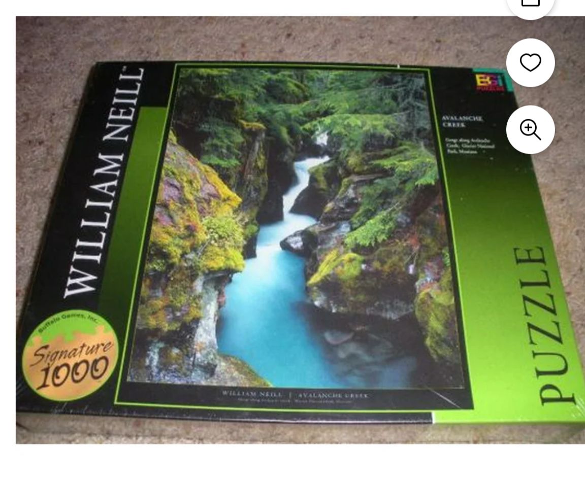 William Neill Avalanche Creek, Glacier National Park Montana 1000 Piece Jigsaw Puzzle