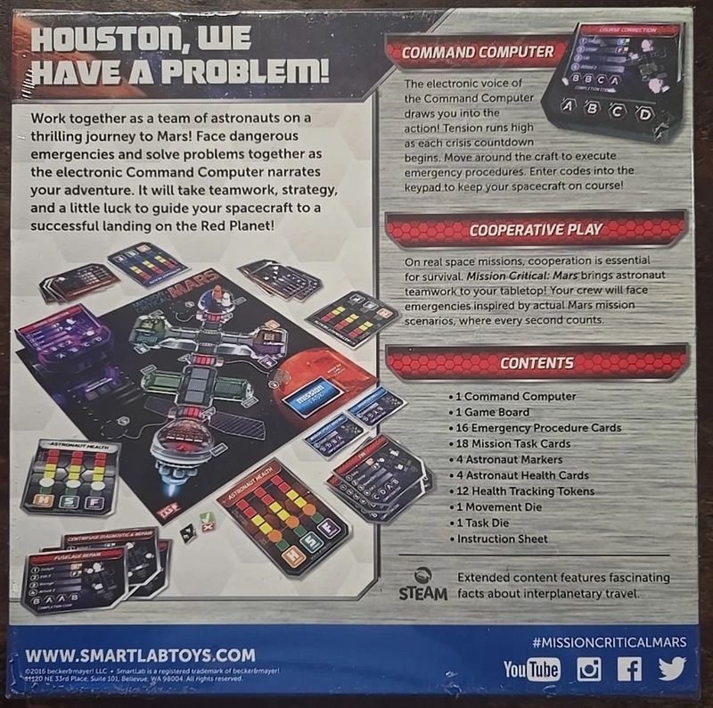SEALED SMART LAB MISSION CRITICAL: MARS BOARD GAME
