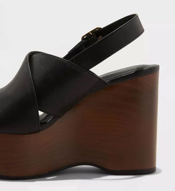 Women's Naomi Wood Wedge Heels with Memory Foam Insole - Universal Thread 414ggg