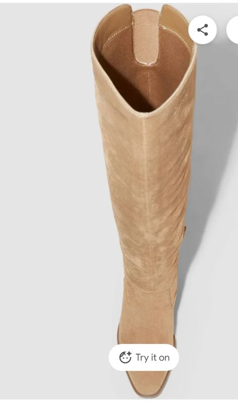 Scrunch Tan Tall Heeled Boots - New Women