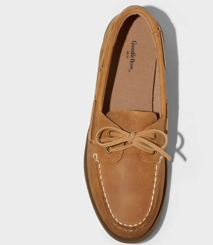 Mocasines Bennett de piel auténtica para hombre con plantilla de espuma viscoelástica - Goodfellow &amp; Co™ Coñac, Size: 13