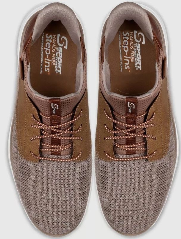 Sport by Skechers Donovan Step-Ins sneaker in light brown.