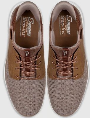 Sport by Skechers Donovan Step-Ins sneaker in light brown.