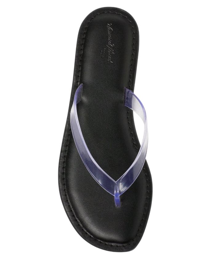 Universal Thread Womens Keilani Thong Flip Flops 93321989 Clear Black, Color: Clear, Size: 9