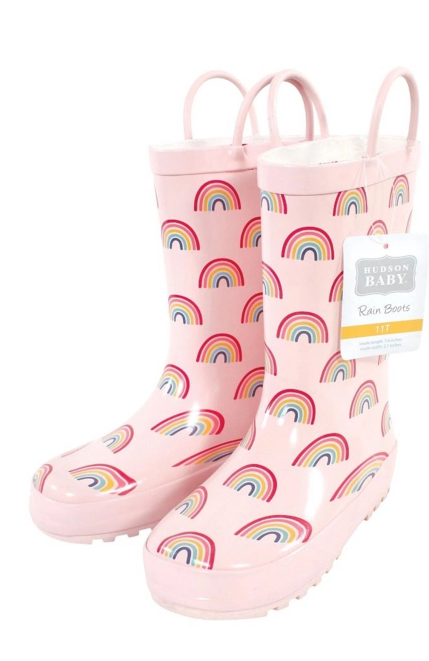 Hudson Baby Kids Printed Rain Boots, Size: 6T