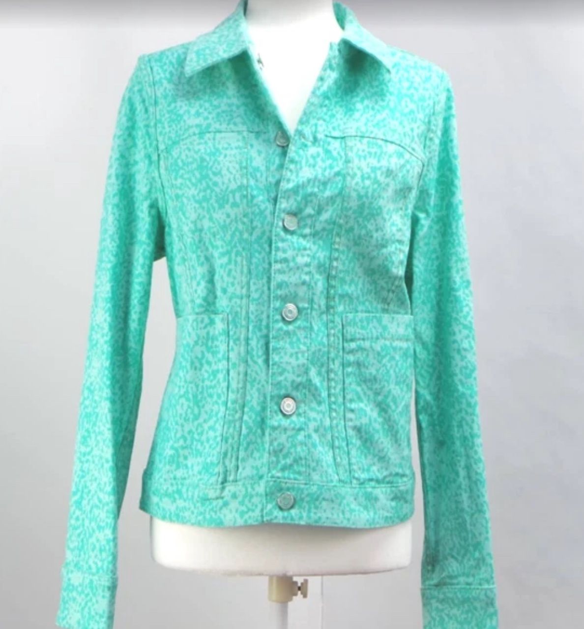 Isaac Mizrahi Live! Reversible Printed Jean Jacket, Size: 10