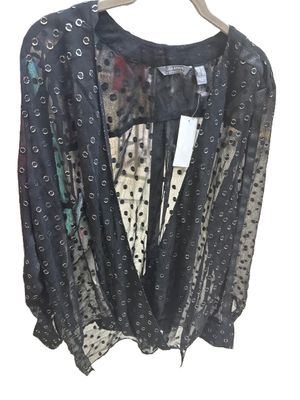 black polka dot tunic