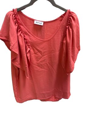 women's blouse with flutter sleeves