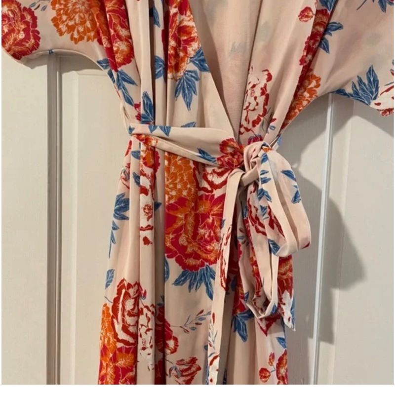 Floral maxi wrap dress