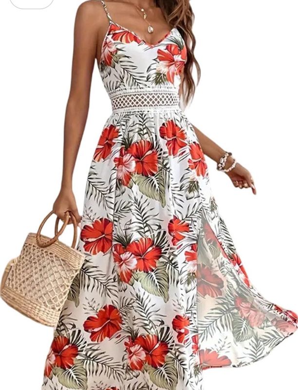 Dresses for Women Summer Sexy Spaghetti Strap Floral