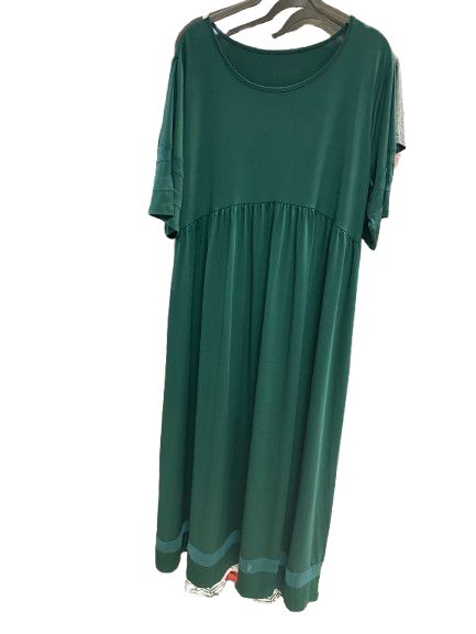 green midi dress, Size: L