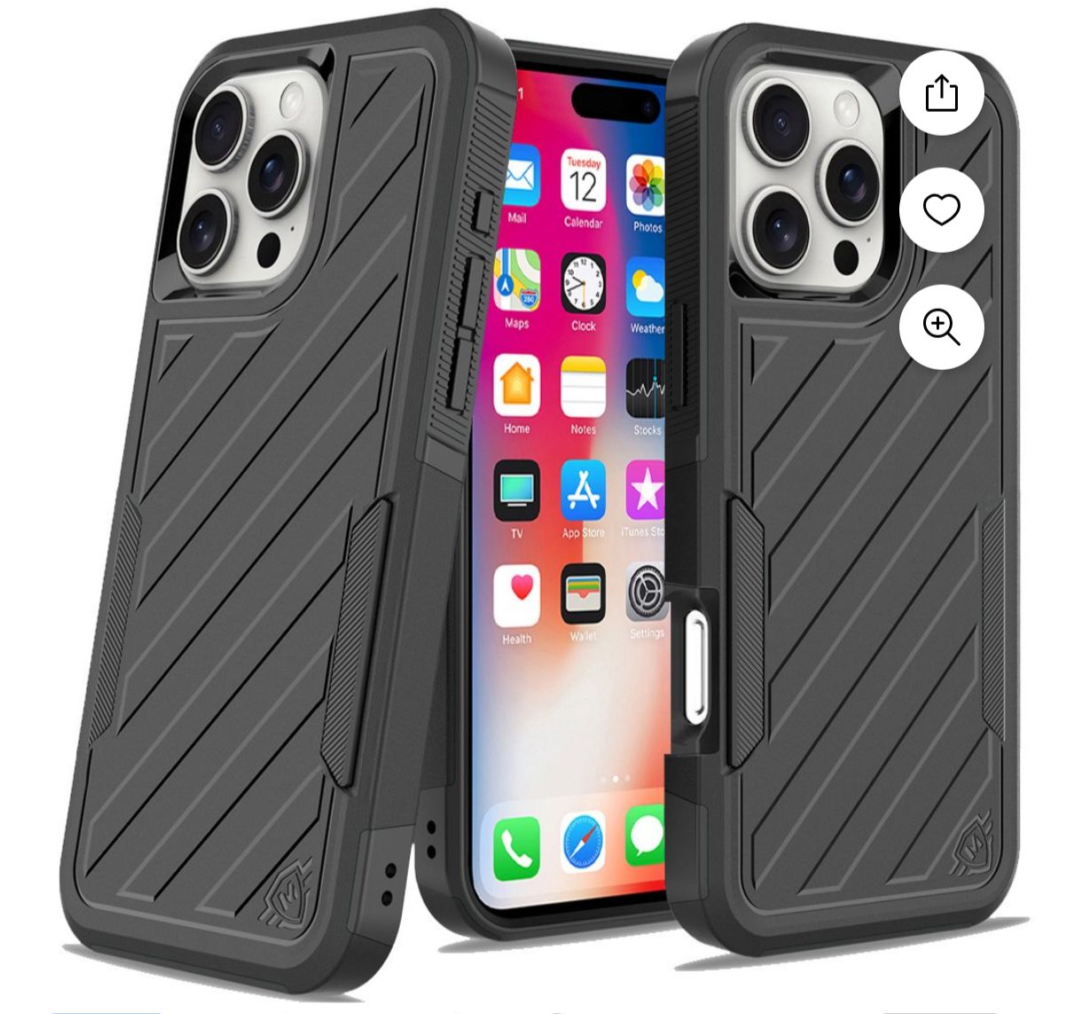 For Iphone 16 Plus 6.7 Inch, Color: Black