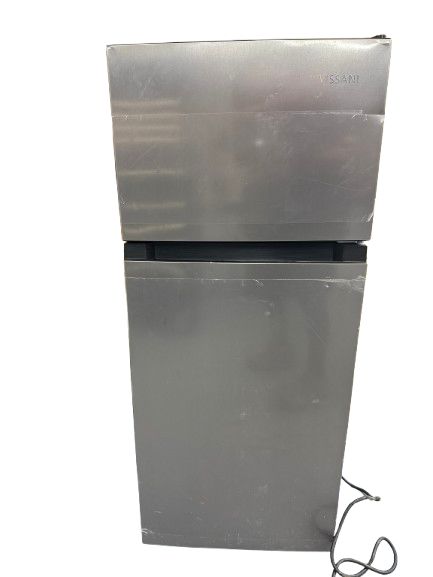 4.5 cu. ft. 2-Door Mini Refrigerator in Platinum Steel with Freezer