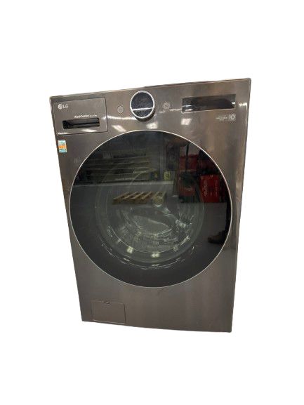 5.0 cu. ft. Mega Capacity Smart Front Load Electric All-in-One Washer Dryer Combo with TurboWash360 WiFi in Black Steel, Condition: Used-like new