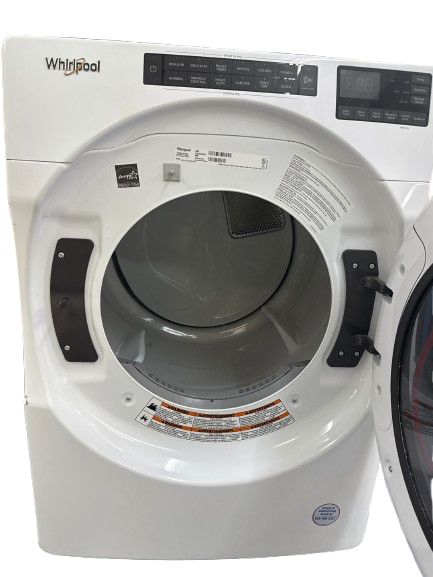 7.4 cu. ft. vented Front Load Electric Dryer in White with Wrinkle Shield Option, Condition: Used-like new