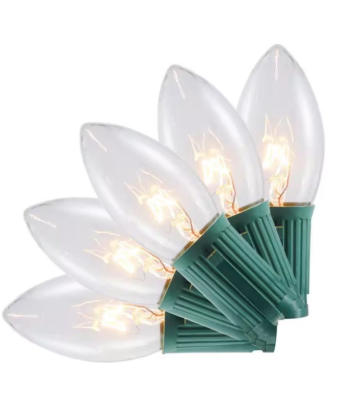 25 Clear Incandescent C9 Lights